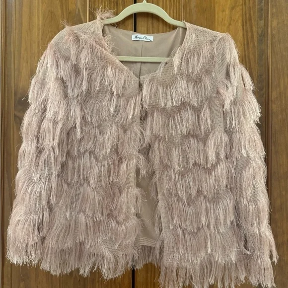 Chic Fringe Cardigan - Champagne Color - Picture 1 of 6